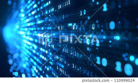 Binary code art background expressing the world of digital networks Binary code art background expressing the world of digital networks 110999024