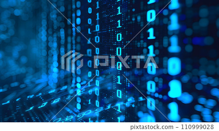Binary code art background expressing the world of digital networks Binary code art background expressing the world of digital networks 110999028