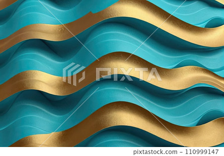 Cyan and Gold wave texture Cyan and Gold wave texture 110999147