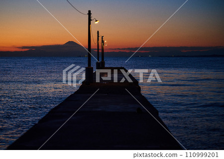 Evening view of Okamoto Pier Evening view of Okamoto Pier 110999201