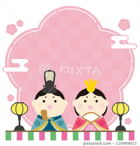 Hinamatsuri Simple and cute doll frame 110999913
