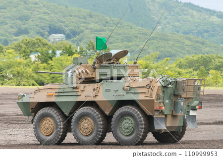 Ground Self-Defense Force type 87 reconnaissance vehicle in motion Ground Self-Defense Force type 87 reconnaissance vehicle in motion 110999953