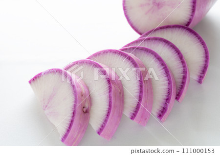 red radish slices red radish slices 111000153