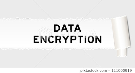 Ripped gray paper background that have word data encryption under torn part Ripped gray paper background that have word data encryption under torn part 111000919