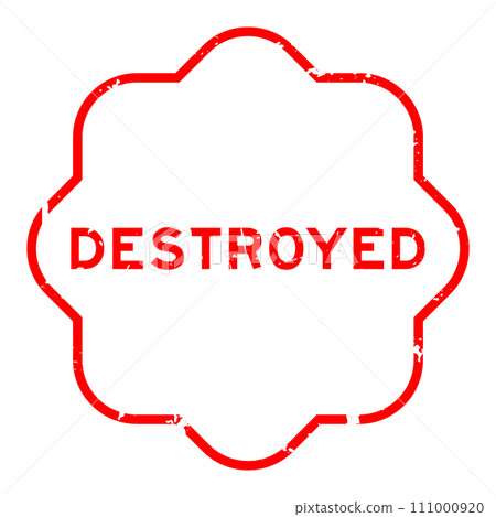 Grunge red destroyed word rubber seal stamp on white background 111000920
