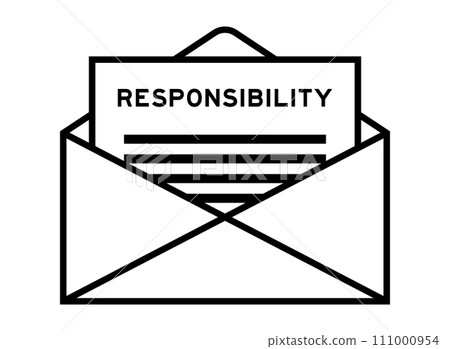 Envelope and letter sign with word responsibility as the headline Envelope and letter sign with word responsibility as the headline 111000954