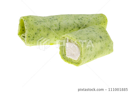 pancakes with cheese isolated 111001885