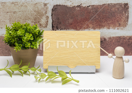 wooden message board and peg doll 111002621