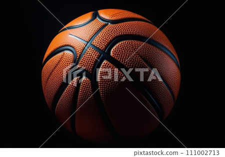 Basketball ball ondark background, close up 111002713
