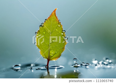Drops falling from the leaves 111003740