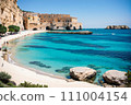 Beautiful mediterranean seaside scenery AI generated 111004154