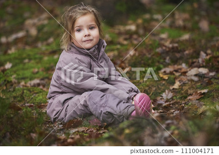 Beautiful child in the forest in Denmark Beautiful child in the forest in Denmark 111004171