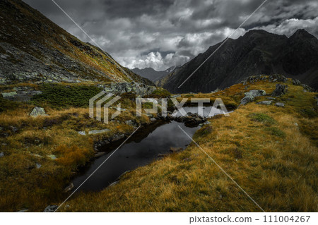 Small mountain lake 111004267