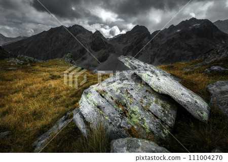 Mountain landscape of the Stubai Alps 111004270