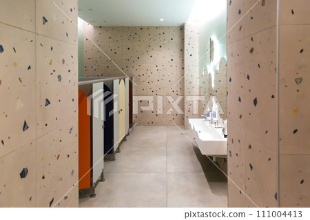 Children's toilet with cubicles in a Turkish hotel Children's toilet with cubicles in a Turkish hotel 111004413