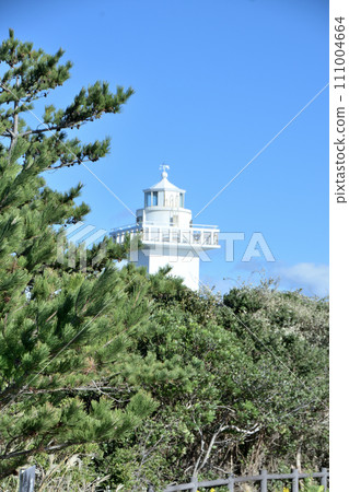 Square lighthouse on a clear day Square lighthouse on a clear day 111004664