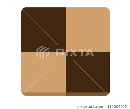 chocolate cookie. vector illustration 111004925