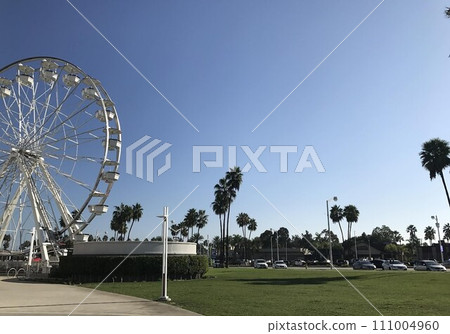 Long Beach in the afternoon, view of the Ferris wheel Long Beach in the afternoon, view of the Ferris wheel 111004960