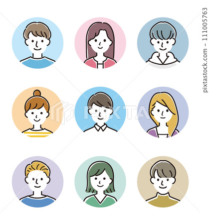 男性和女性的向量圖示集 男性和女性的向量圖示集 111005763