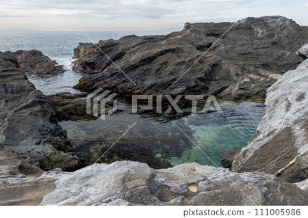 The coast where the geological strata of Jogashima are exposed, Miura City, Kanagawa Prefecture 111005986
