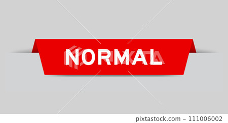 Red color inserted label with word normal on gray background 111006002