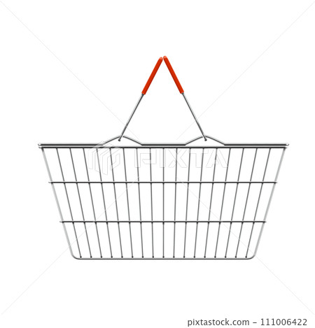 empty shopping basket realistic illustration empty shopping basket realistic illustration 111006422