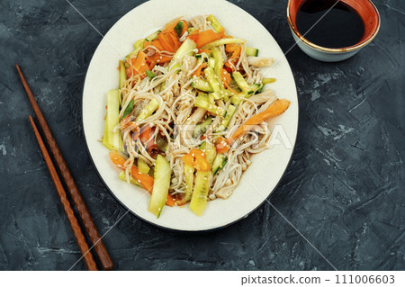 Enoki mushroom spicy salad. 111006603