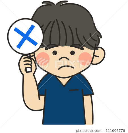 Illustration of a dentist giving a cross 111006776