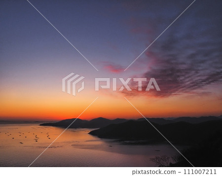 從萬葉岬看到的播磨灘夜景 111007211