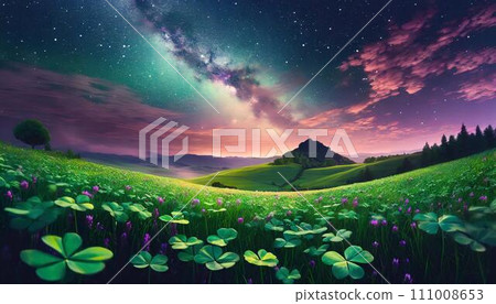 Clover landscape AI generated image 111008653