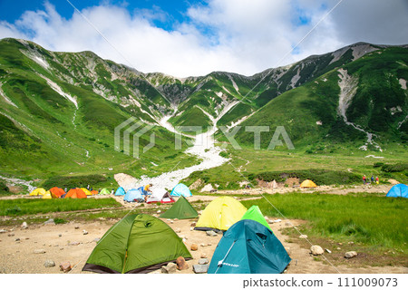 Majestic Tateyama mountain range in summer 111009073