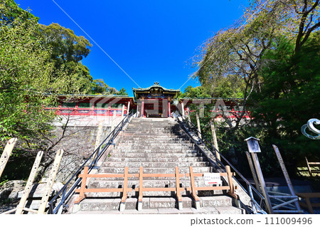 駿府久能山東照宮的庭院和景色，據說是德川家康的墳墓 111009496