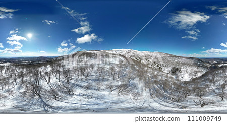 Snow Kurikoma aerial view Snow Kurikoma aerial view 111009749
