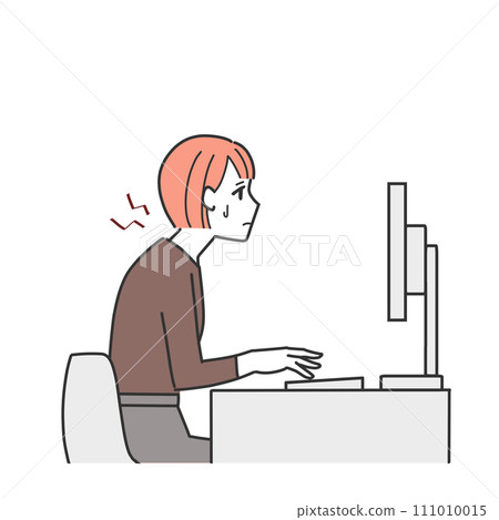 office worker with bad attitude 111010015