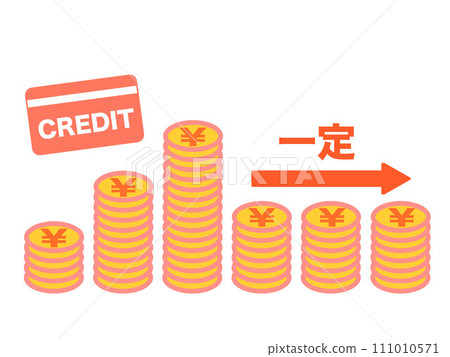 Illustration about credit card revolving payment (payment amount is fixed every month) 111010571
