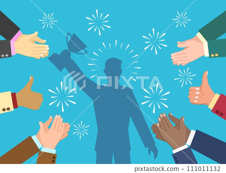 Hand claps celebrate applause Hand claps celebrate applause 111011132
