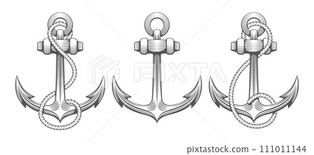 Sailing engraving anchor set 111011144