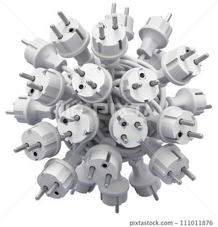 Plugs in knotted cable 111011876