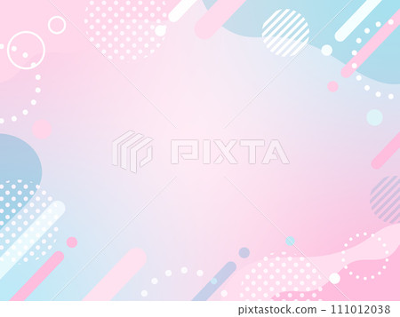 春天粉紅淺藍流行波背景 111012038