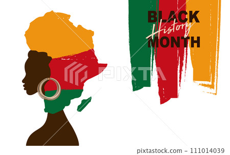 National Black History Month. Holiday concept. Template for background, banner, card, poster with text inscription. African American History. Celebrated annually in February in the USA and Canada National Black History Month. Holiday concept. Template for background, banner, card, poster with text inscription. African American History. Celebrated annually in February in the USA and Canada 111014039