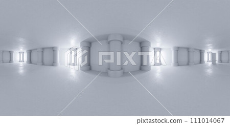 The Interior of a Room With Multiple White Walls 360 panorama vr environment map 111014067