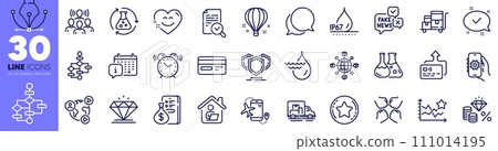 Truck transport, Alarm clock and Squad line icons pack. Money, Fake news, Ranking stars web icon. Money tax, Block diagram, Loyalty star pictogram. Team work, Diamond, Inspect. Vector 111014195