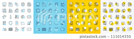 Vector icons set of Checklist, Spanner and Deflation line icons pack for web with New mail, Electricity factory, Food delivery outline icon. Fingerprint, Video camera, Report pictogram. Vector Vector icons set of Checklist, Spanner and Deflation line icons pack for web with New mail, Electricity factory, Food delivery outline icon. Fingerprint, Video camera, Report pictogram. Vector 111014350