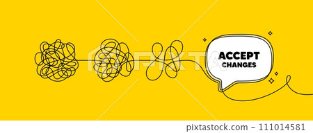 Accept changes motivation message. Simplify complex process with speech bubble. Motivational slogan. Inspiration text. Accept changes speech bubble message. Tangle chaos. Easy solution. Vector Accept changes motivation message. Simplify complex process with speech bubble. Motivational slogan. Inspiration text. Accept changes speech bubble message. Tangle chaos. Easy solution. Vector 111014581