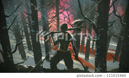 Man with twin axes Man with twin axes 111015460