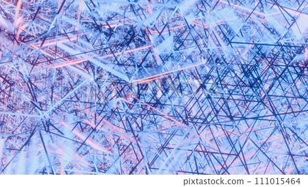 abstract lines ice background broken glass pastel blue and pink striped frozen crystal illustration 111015464