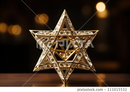 AI-generated content. The Star of David, protector of Judaism background. Generative AI AI-generated content. The Star of David, protector of Judaism background. Generative AI 111015532