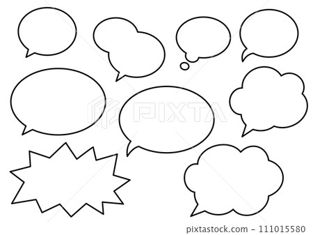 Speech bubbles set of various shapes Speech bubbles set of various shapes 111015580