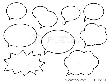 A set of speech bubbles in various shapes (with breaks) A set of speech bubbles in various shapes (with breaks) 111015581