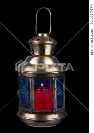 Retro vintage candle brass lantern Retro vintage candle brass lantern 111017479